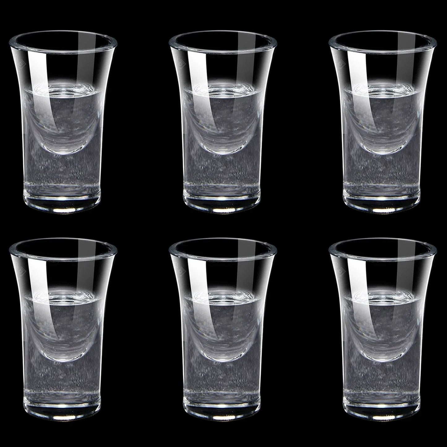 6-Pack Mini Stem Shot Glasses Set — 10/15/25 ml (0.34/0.51/0.85 fl oz) Clear Glass Mini Wine Cups for Sake & Spirits