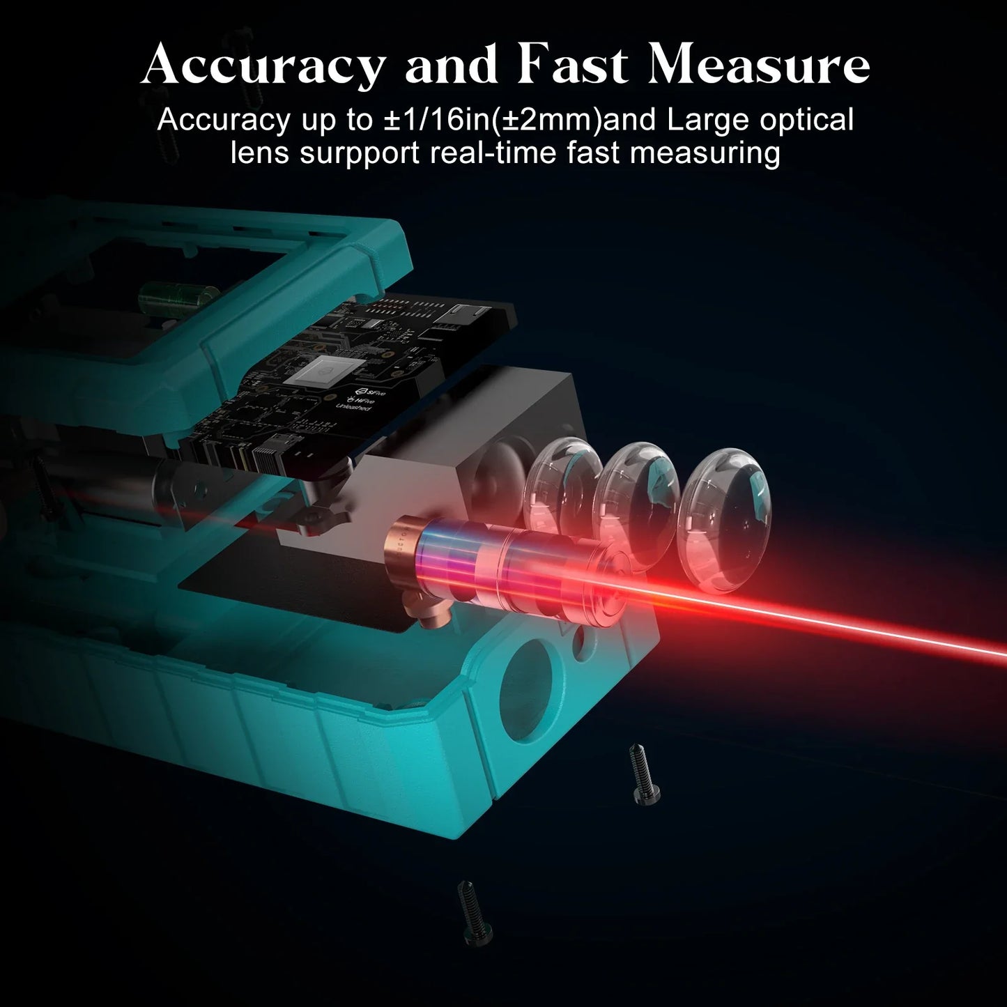 Mini Laser Rangefinder 50m / 70m / 100m (164ft / 229ft / 328ft) Portable Laser Distance Meter, High Accuracy ±2mm, Backlit