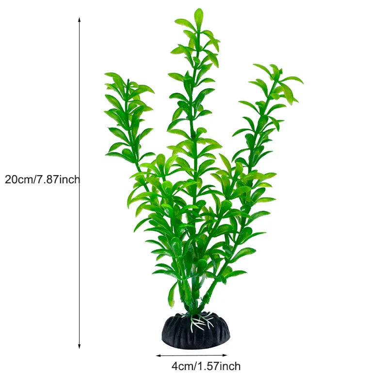 Artificial Aquarium Plants — Plastic Underwater Decorations for Fish Tanks, Realistic Aquarium Decor