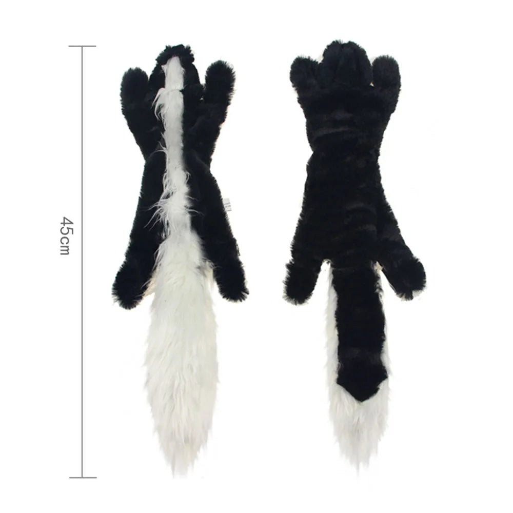 Stuffing-Free Squeaky Plush Dog Toy – Durable Crinkle Chew Toy, Simulated Animal