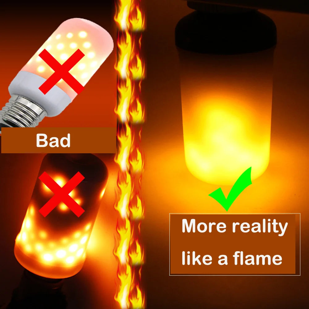 Flickering Flame LED Bulb E27 – 4 Modes Night Light for Indoor & Outdoor Party, Holiday Decor