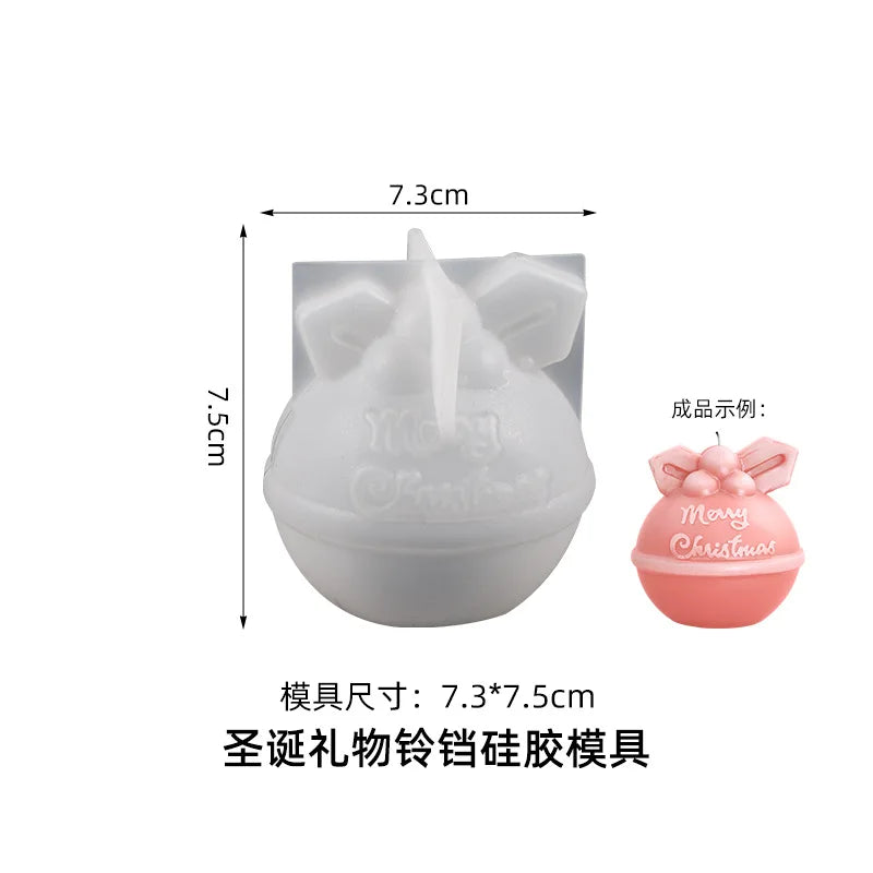 3D Christmas Tree Silicone Mold for Candle Making, Soap, Resin & Baking DIY Holiday Craft Kit
