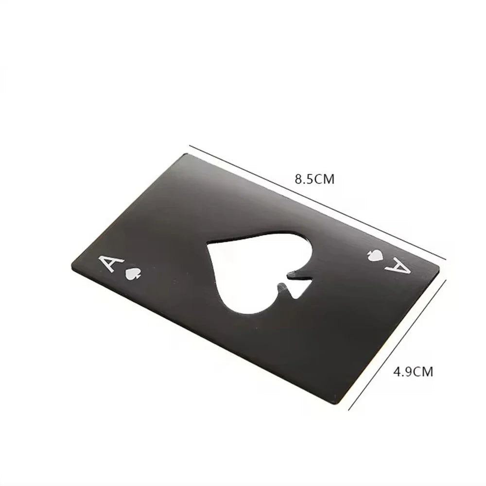 Stainless Steel Playing Card Bottle Opener (Spade Design) – Slim Credit Card Beer & Wine Opener