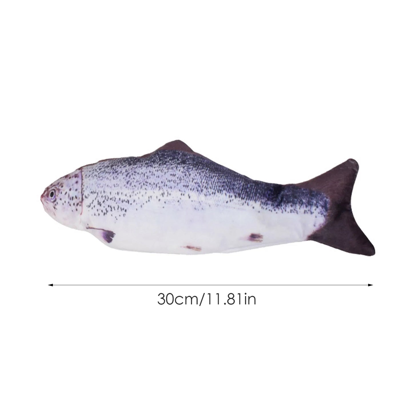 USB Rechargeable Floppy Fish Cat Toy - Interactive Electronic Plush Fish for Cats & Dogs