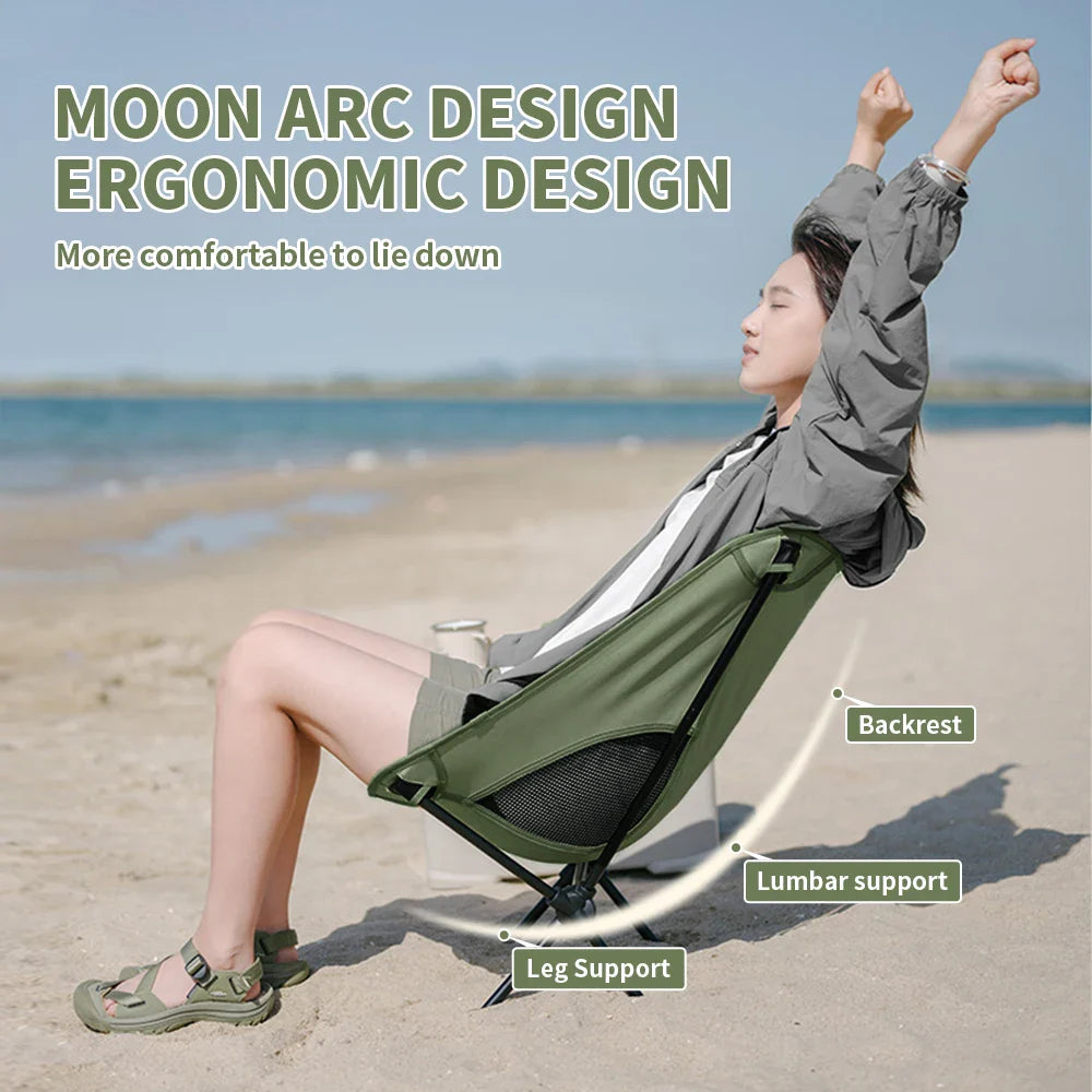 Folding Moon Camping Chair – Lightweight Portable Outdoor Travel & Picnic Chair