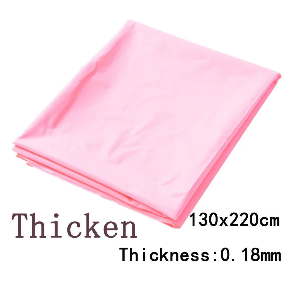 Black Waterproof PVC Bed Sheet – Oil-Resistant Thick Mattress Protector Fits 1.2 / 1.5 / 1.8 / 2.0 m Beds (220×130 / 220×160 / 220×200 cm | 86.6×51.2 / 86.6×63.0 / 86.6×78.7 in)