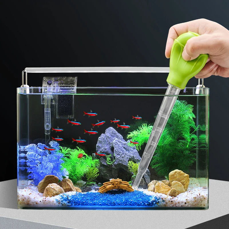 Aquarium Siphon Pipette Fish Tank Vacuum Cleaner – Water Changer, 11.4/17.7/21.3 in (29/45/54 cm), 30/40/50 ml (1.0/1.4/1.7 fl oz)