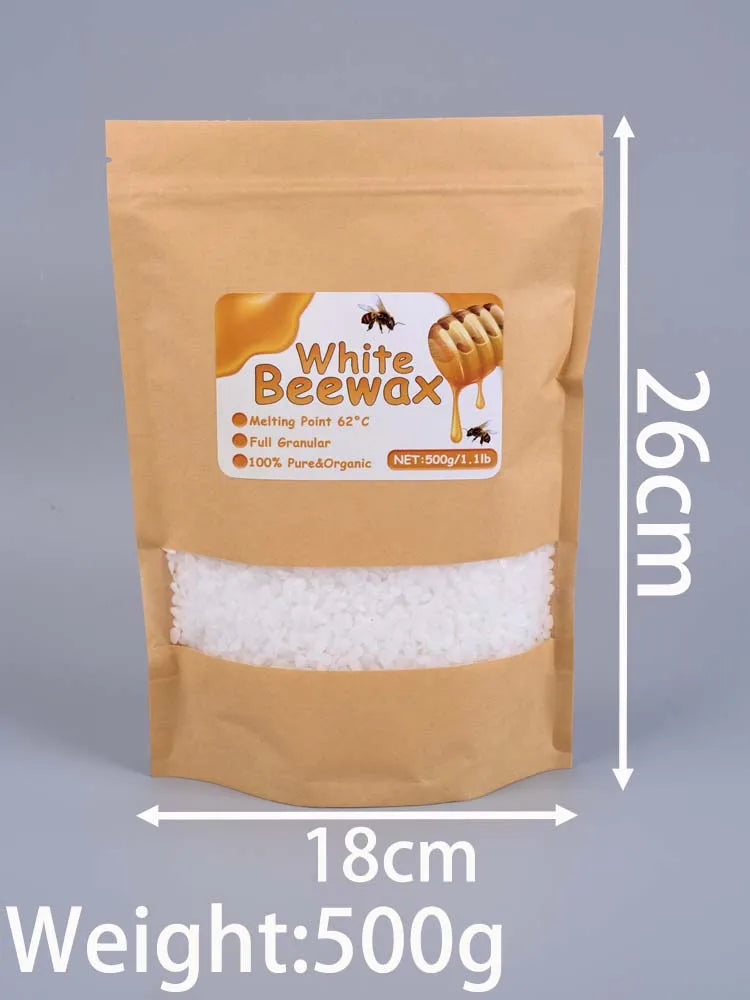 White Beeswax Pellets 1kg (2.2 lb) Odorless Natural Candle Making Wax Granules for DIY Crafts