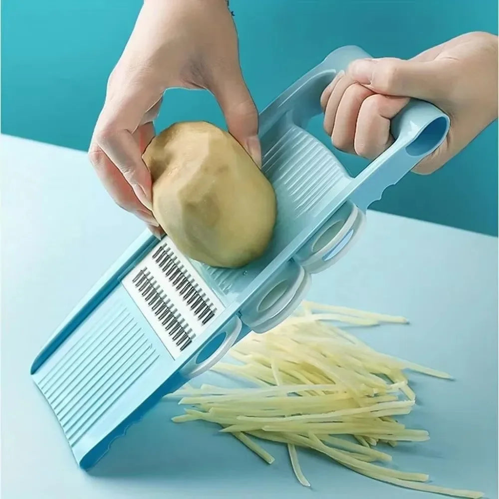 7-in-1 Mandoline Slicer for Kitchen – Adjustable Vegetable, Potato & Cheese Grater