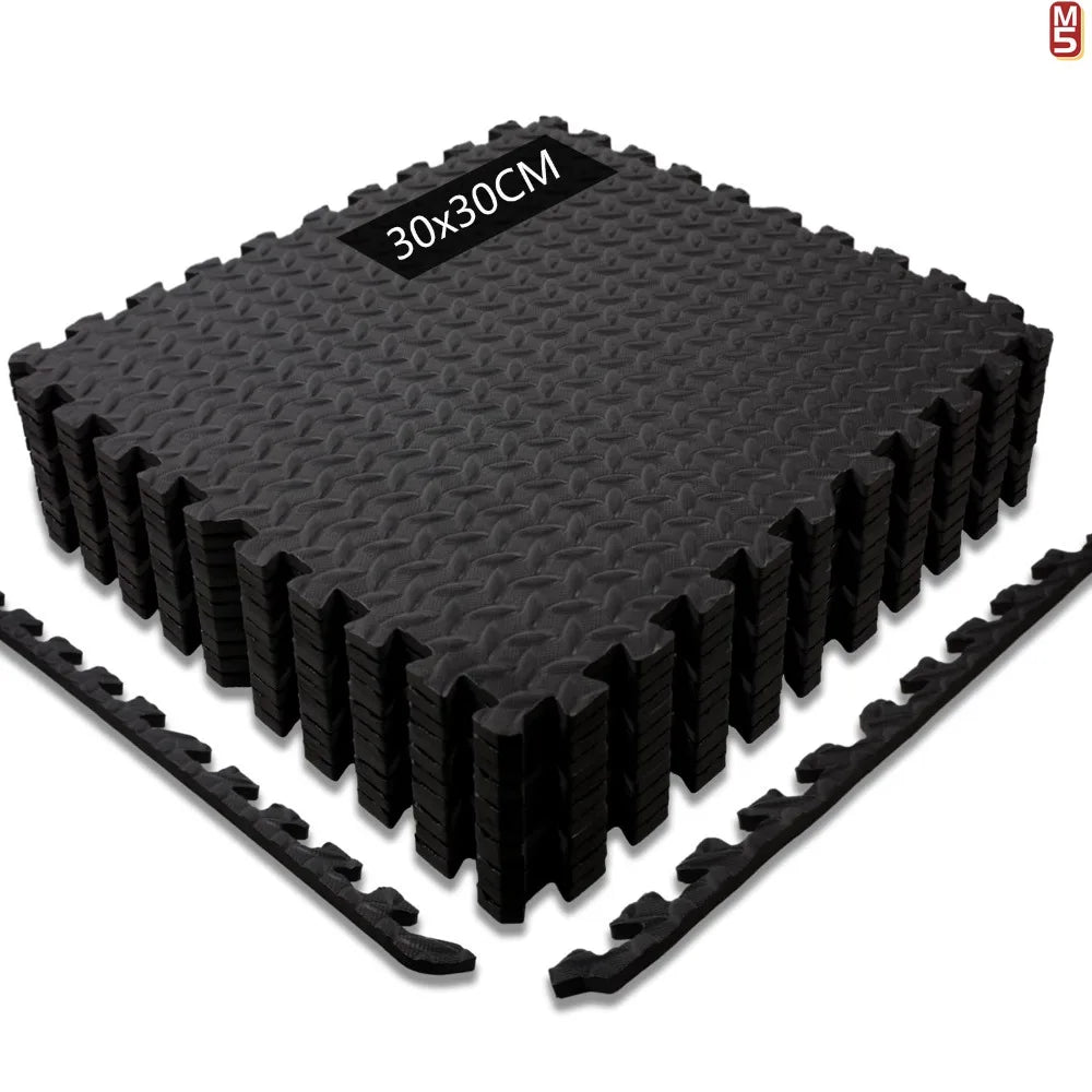 EVA Foam Interlocking Puzzle Exercise Mat Non-Slip Acupressure Massage Floor Tiles for Home Gym Playroom Garage