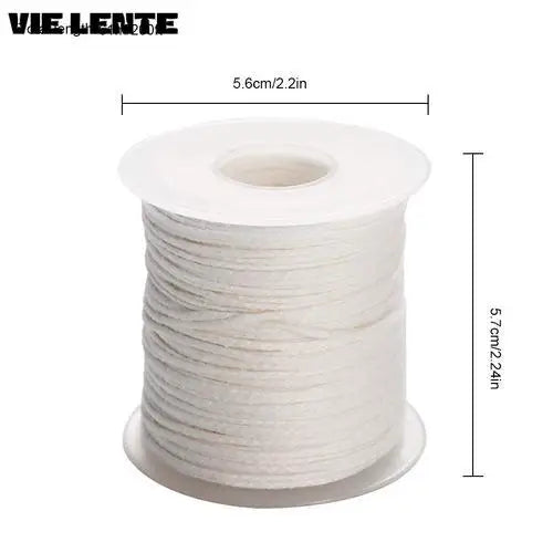 Cotton Candle Wick Roll 200 ft (61 m) White – Woven Wick for DIY Candle Making