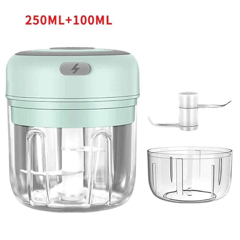 250ml (8.5 fl oz) Stainless Steel Electric Garlic & Ginger Chopper Mini Food Shredder