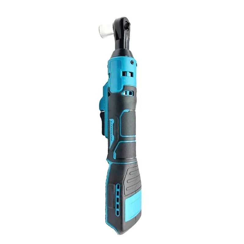 Cordless Ratchet Wrench Electric Rechargeable Screwdriver 3/8-Inch (9.5 mm) Ratchet Head, 21V Battery Compatible, LED High Torque