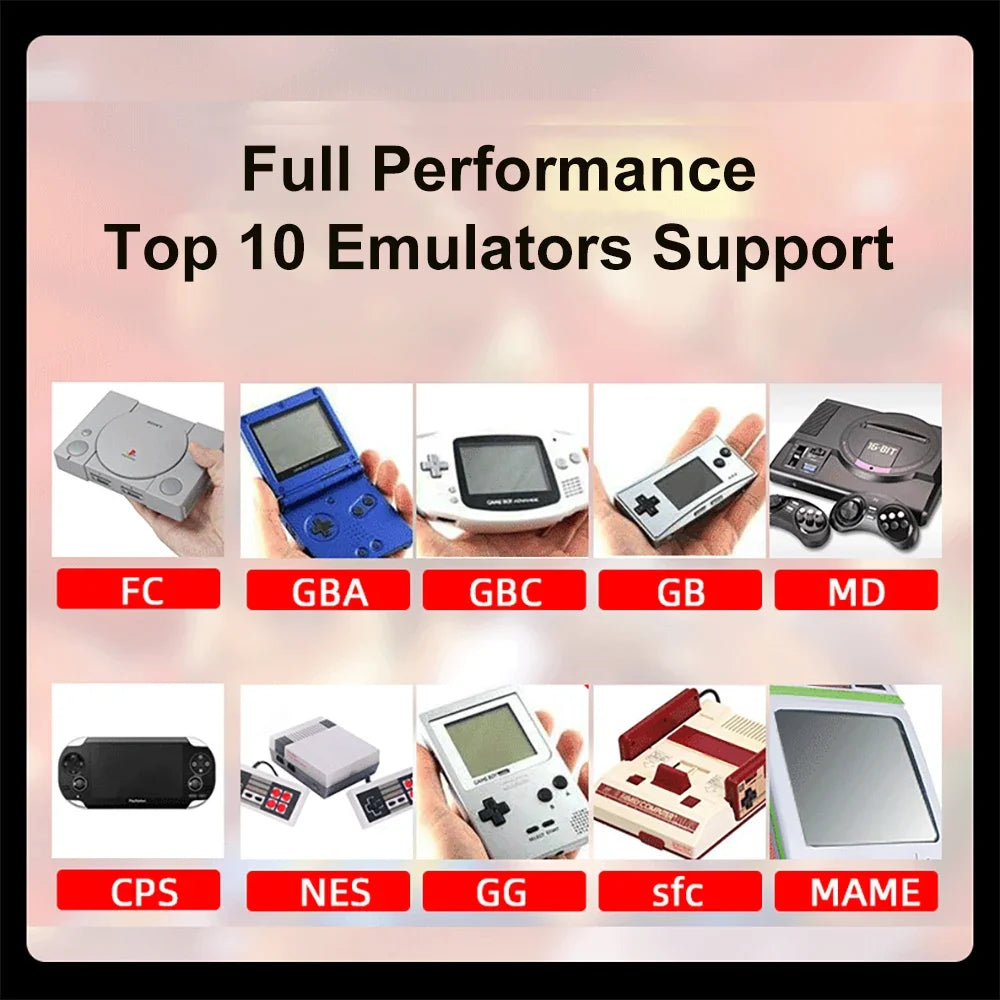 4.3-Inch IPS Handheld Retro Game Console HD Screen Built-in 10,000+ Games (GBA GBC NES MD SFC)