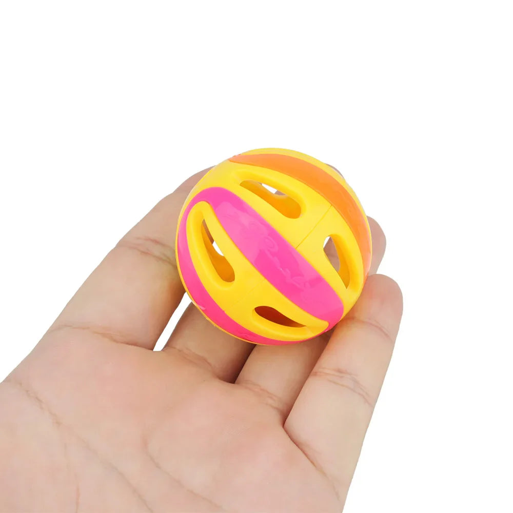 6-Pack Cat Bell Balls – Colorful Plastic Interactive Kitten Toys 1.93 in (4.9 cm)