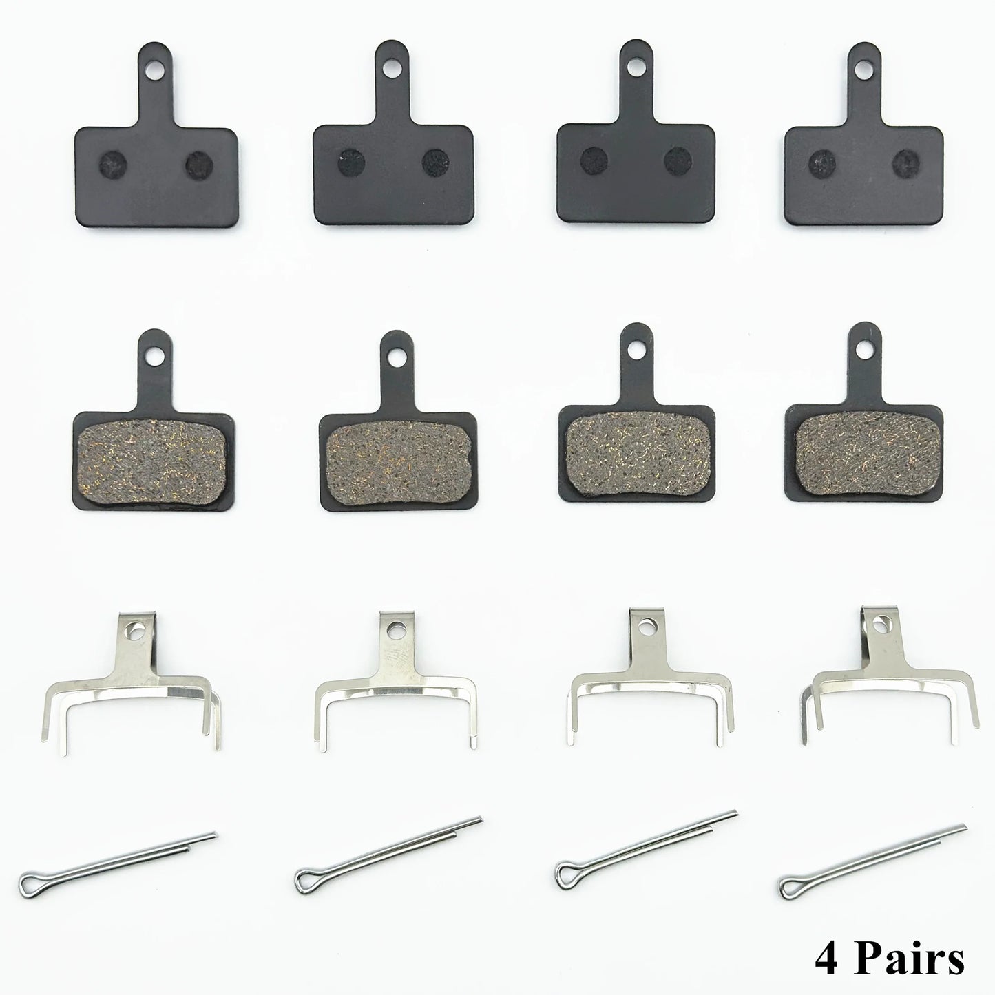 2/4/12-Pair Hydraulic Disc Brake Pads for Mountain Bikes — Resin, Semi-Metal & Ceramic Options