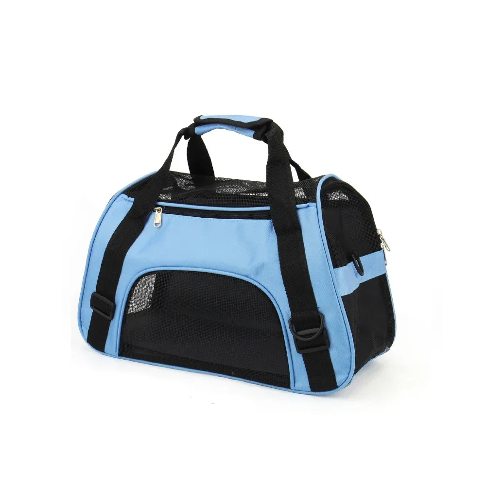 Portable Mesh Pet Carrier Bag – Breathable Foldable Travel Handbag for Small Dogs & Cats