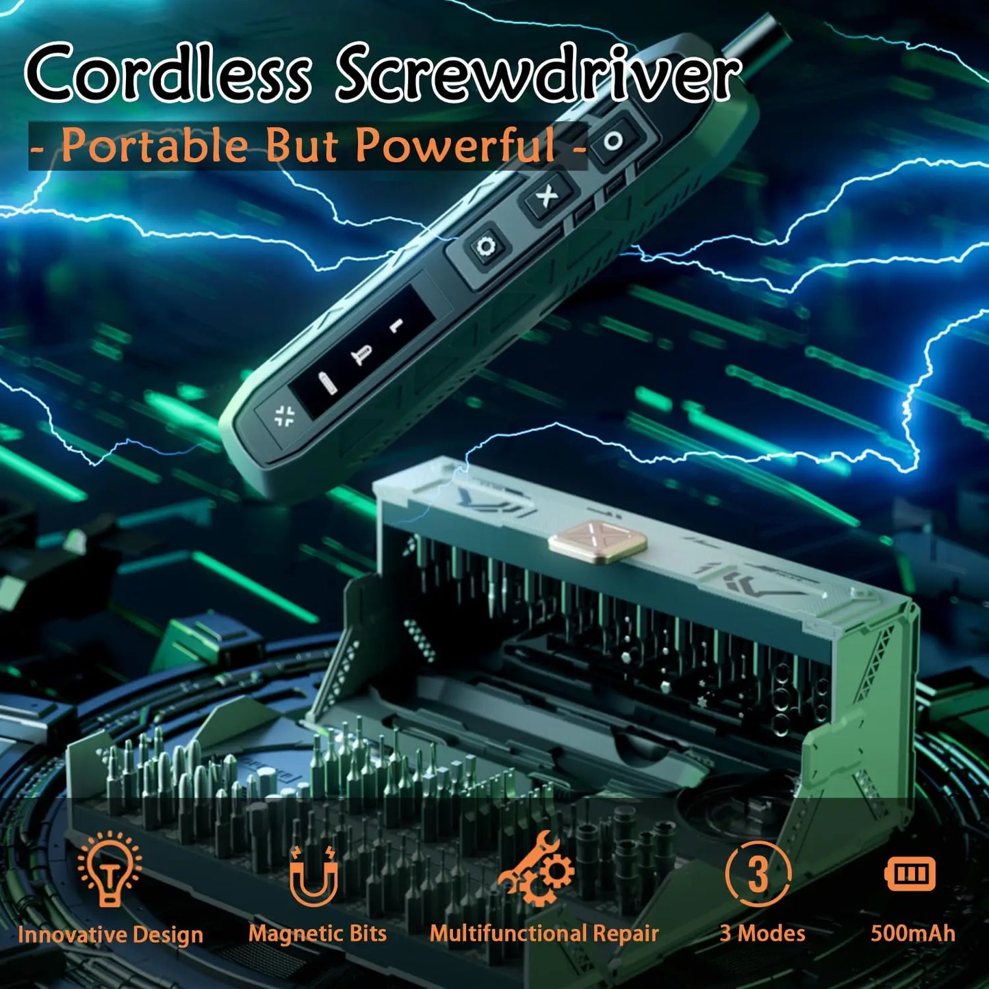 180-in-1 Electric Precision Screwdriver Set – Mini Cordless Repair Kit for Phones, Cameras, Laptops & Electronics