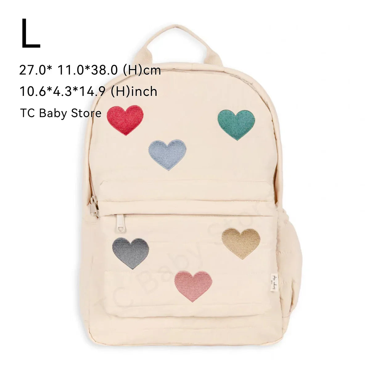 Cherry Parent-Child Kids Backpack — Kindergarten School Bag (Small & Large S/L) Lightweight Cotton Travel Bag for Boys, Girls & Moms