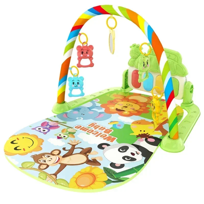 Baby Musical Play Mat with Light-Up Piano Keyboard - Activity Gym & Tummy Time Mat for Infants