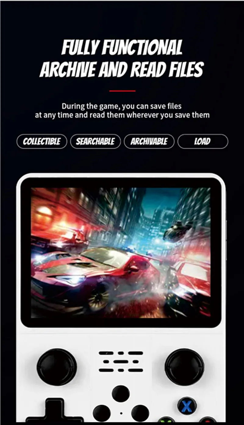 Retro Handheld Game Console 3.5-Inch (8.9 cm) IPS Screen, 128GB Preloaded with 20,000 Games, Portable Linux Pocket Player