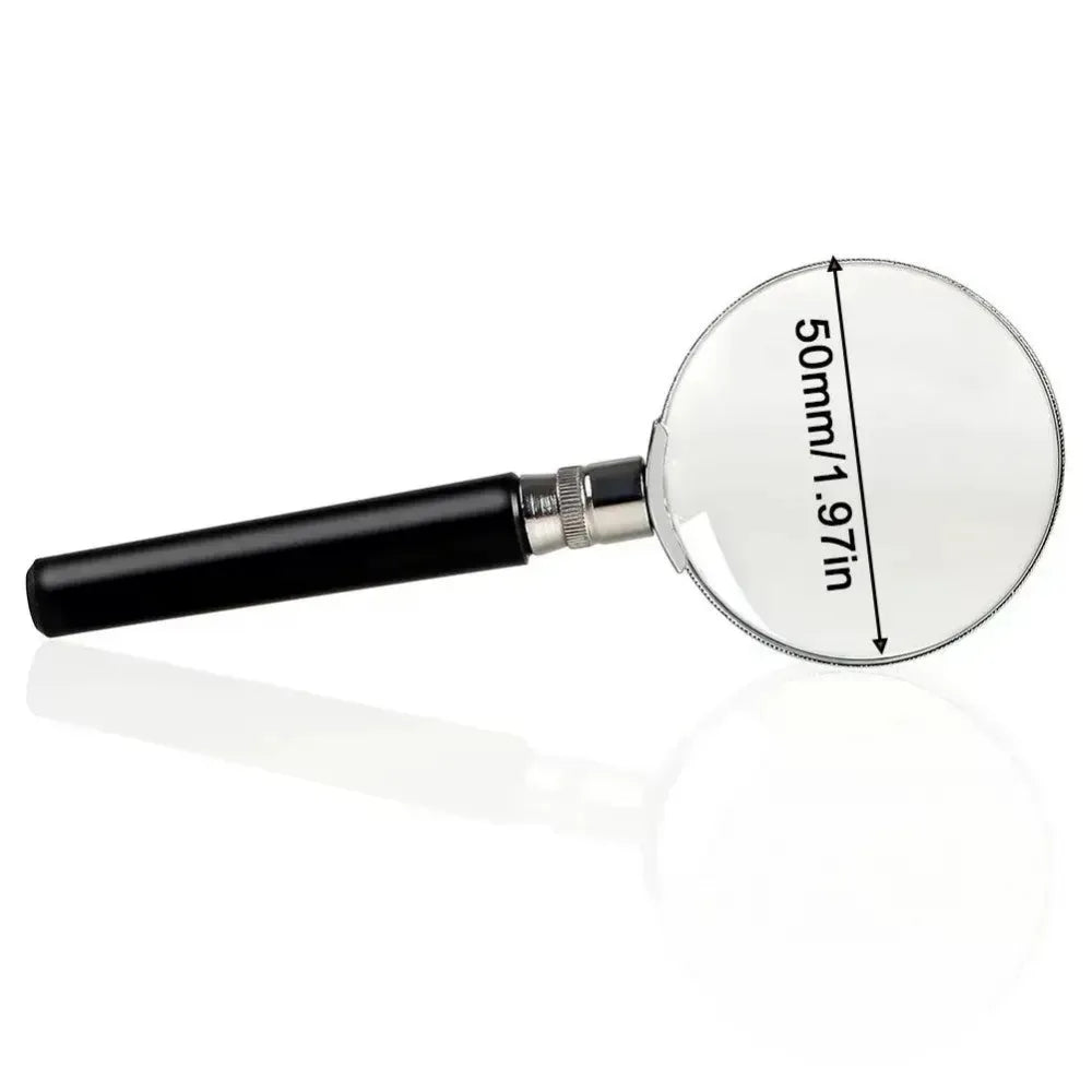 10X Handheld Magnifying Glass 50mm (2.0") Jewelry Loupe Reading Magnifier for Seniors & Hobbyists
