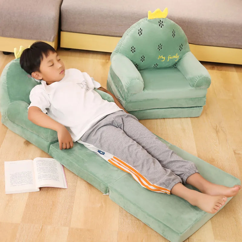 Children's Cartoon Folding Sofa Bed – Princess Toddler Convertible Chair