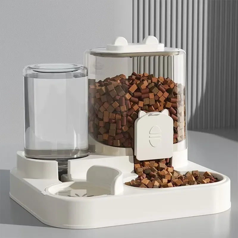 Automatic Gravity Pet Feeder with Water Fountain – Large Capacity Dog & Cat Food Dispenser