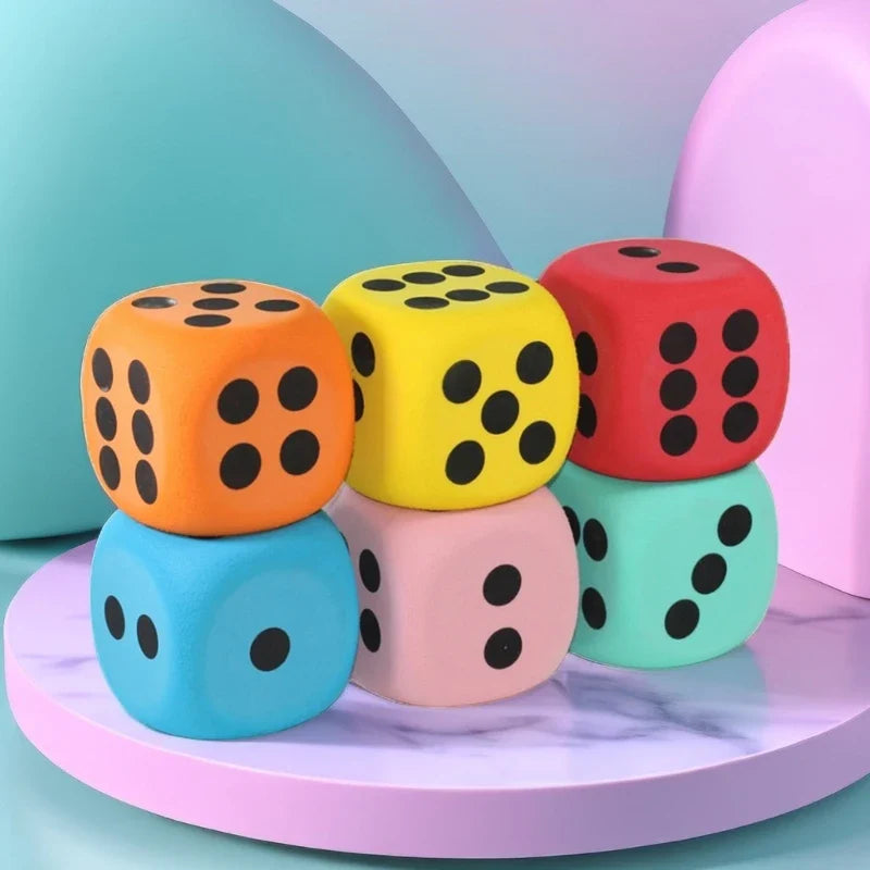 8cm Soft Foam Dice (3.15 in) – Large Six-Sided Counting Toy for Kids, Classroom Math Learning Aid