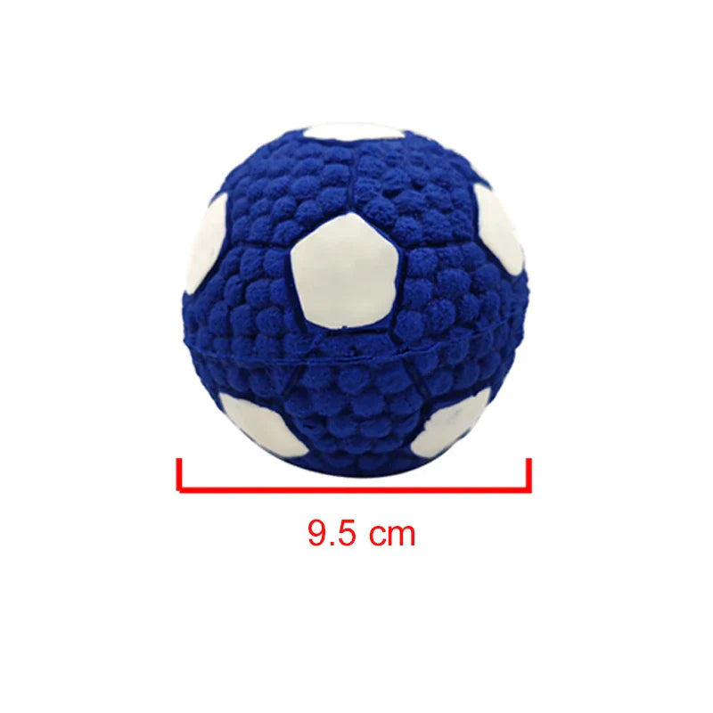 Natural Latex Squeaky Dog Ball – Durable Anti-Bite Interactive Chew Toy for Small to Large Dogs (Chihuahua to Golden Retriever)