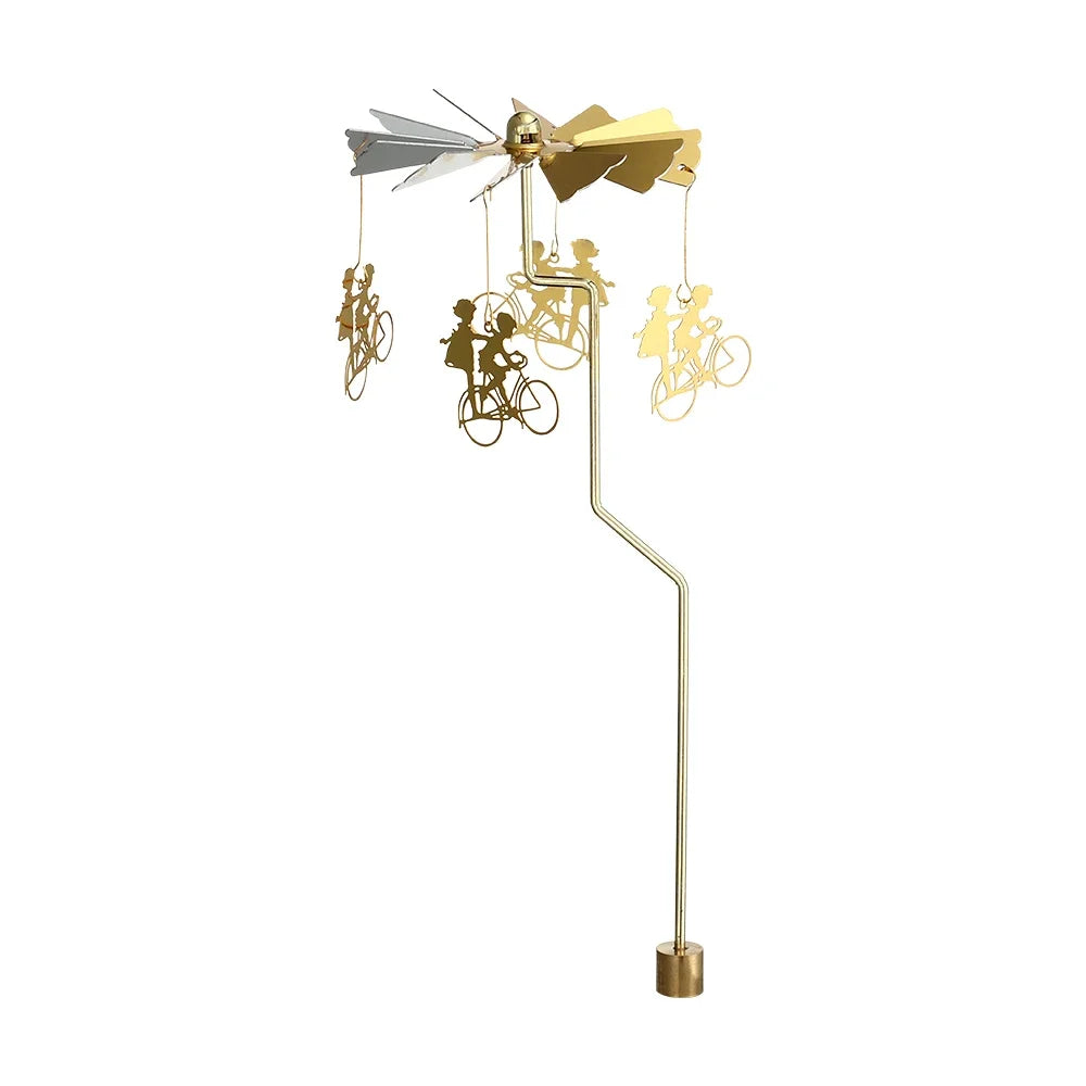 Carousel Candle Spinner Rotating Tealight Holder for Wedding, Christmas & Home Office Decor – Gold, Silver