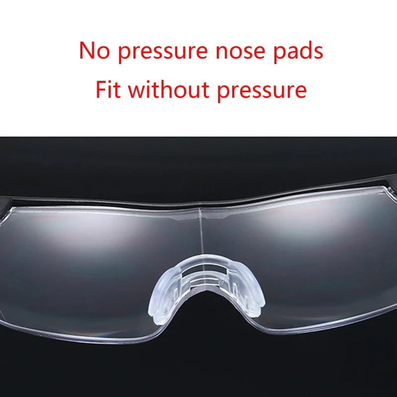 Women's LED Hands-Free Reading Magnifier Glasses 2.5X - Fashion Nighttime Reader with 2 LEDs