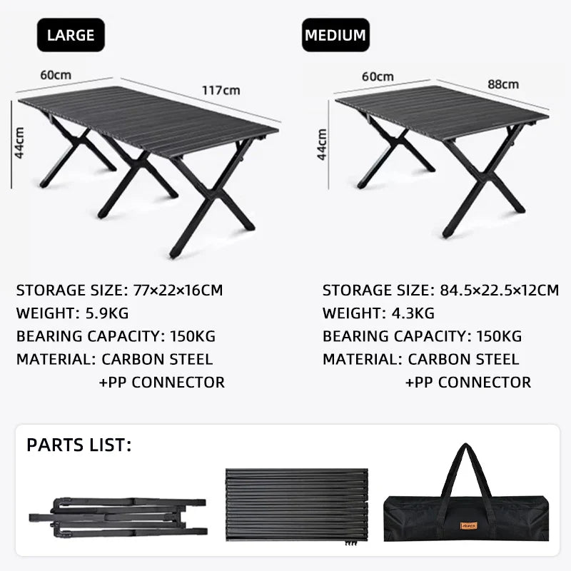 Portable Folding Camping Table – Lightweight Picnic & BBQ Side Table for Outdoor, RV, Tailgate