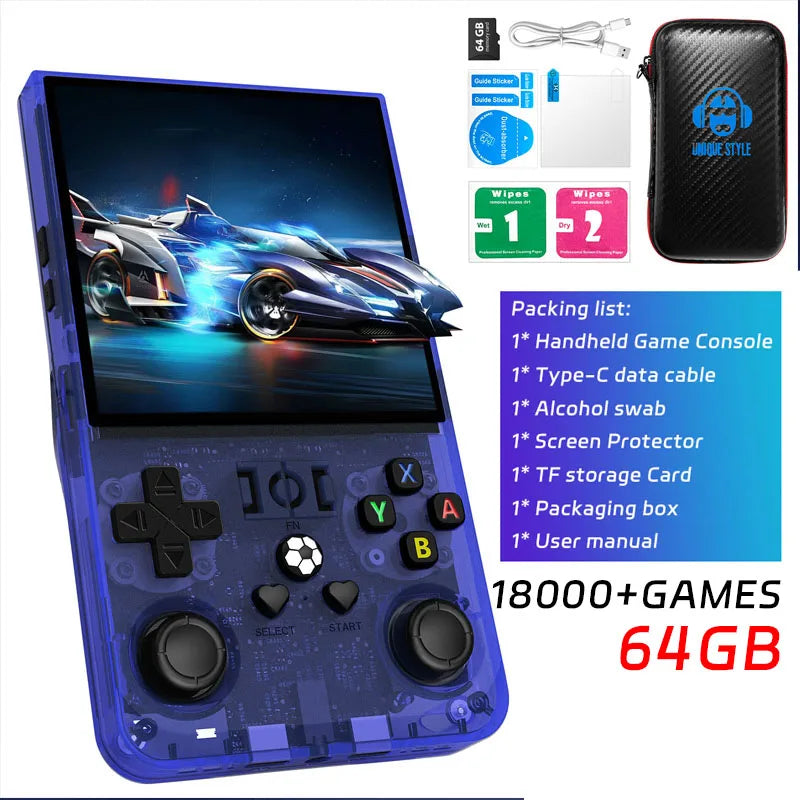 Retro Handheld Game Console 4.0 Inch (10.16 cm) IPS Screen Portable Pocket Player Linux 64GB/128GB 18,000+ Classic Games