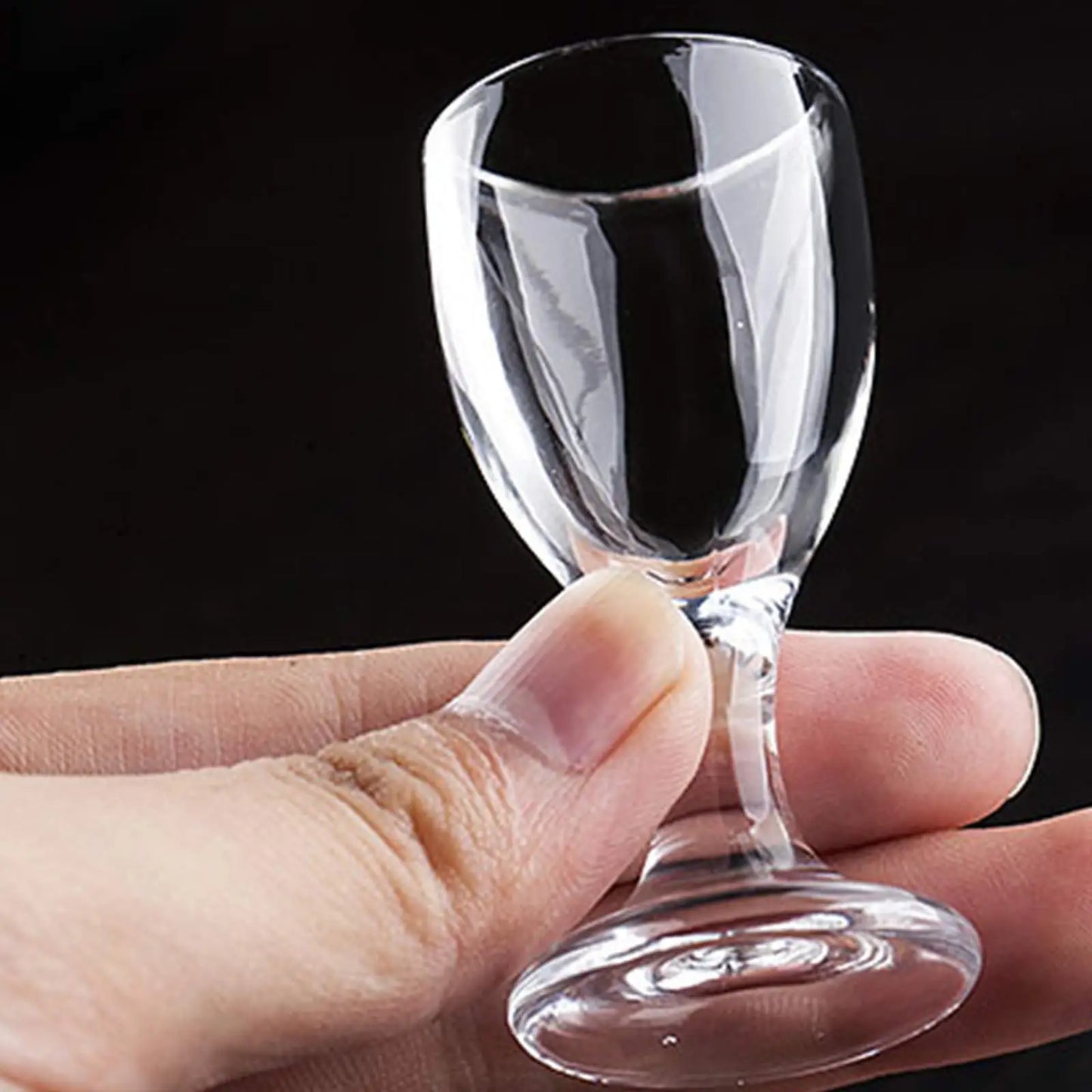 6-Pack Mini Stemmed Shot Glasses Assorted 10/15/25 ml (0.34/0.51/0.85 oz) Clear Mini Wine Cups for Liquor, Sake & Parties