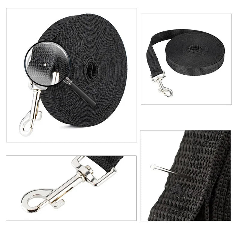Durable Nylon Dog Leash for Walking & Training — Long Strong Lead for Small to Large Dogs and Cats, Multiple Lengths 1.5–50 m (4.9–164 ft), 2 cm (0.79 in)