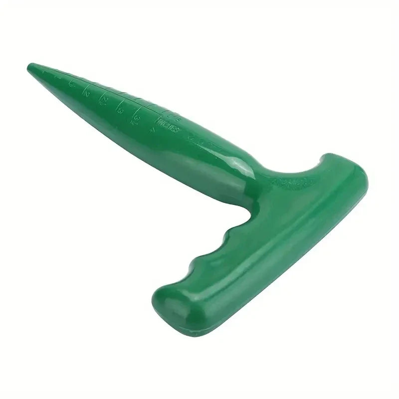 Handheld Garden Hole Puncher with Clear Scale and Seed Dispenser - Lightweight Planting Tool for Seeds and Bulbs