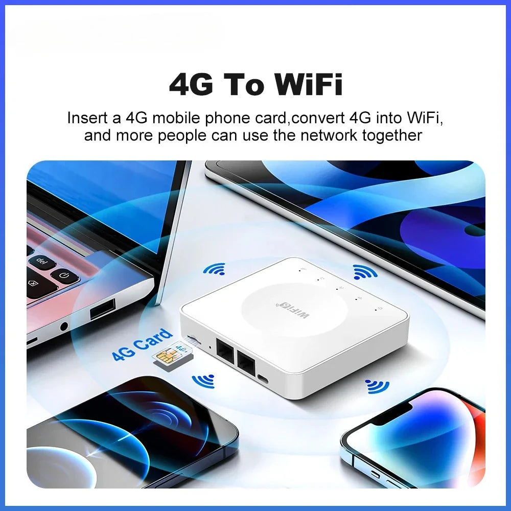 4G LTE Mobile WiFi Router SIM Card Type-C Portable Wireless Router 2.4GHz 300Mbps Supports up to 32 Devices
