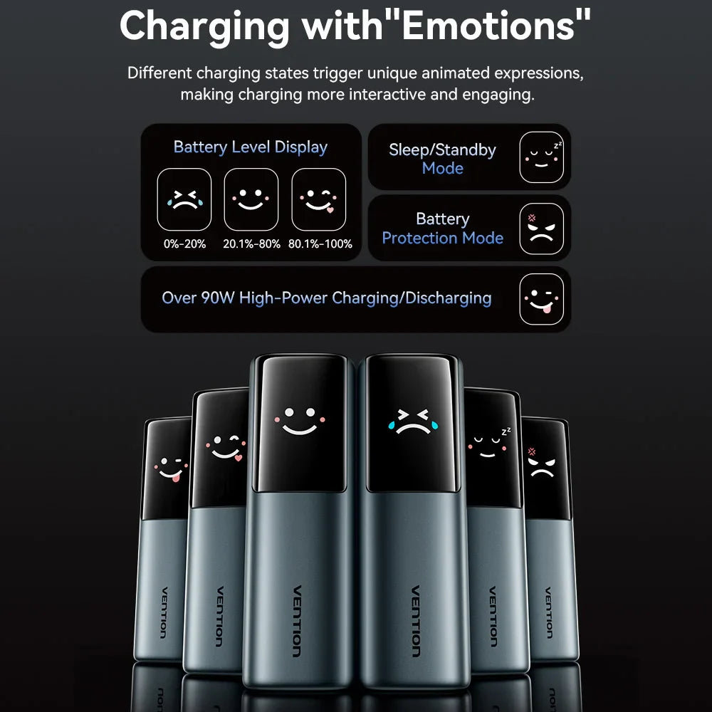 200W 27000mAh Power Bank PD Fast Charger with Built-in USB-C Cable - Portable Laptop External Battery (USB-A/USB-C)