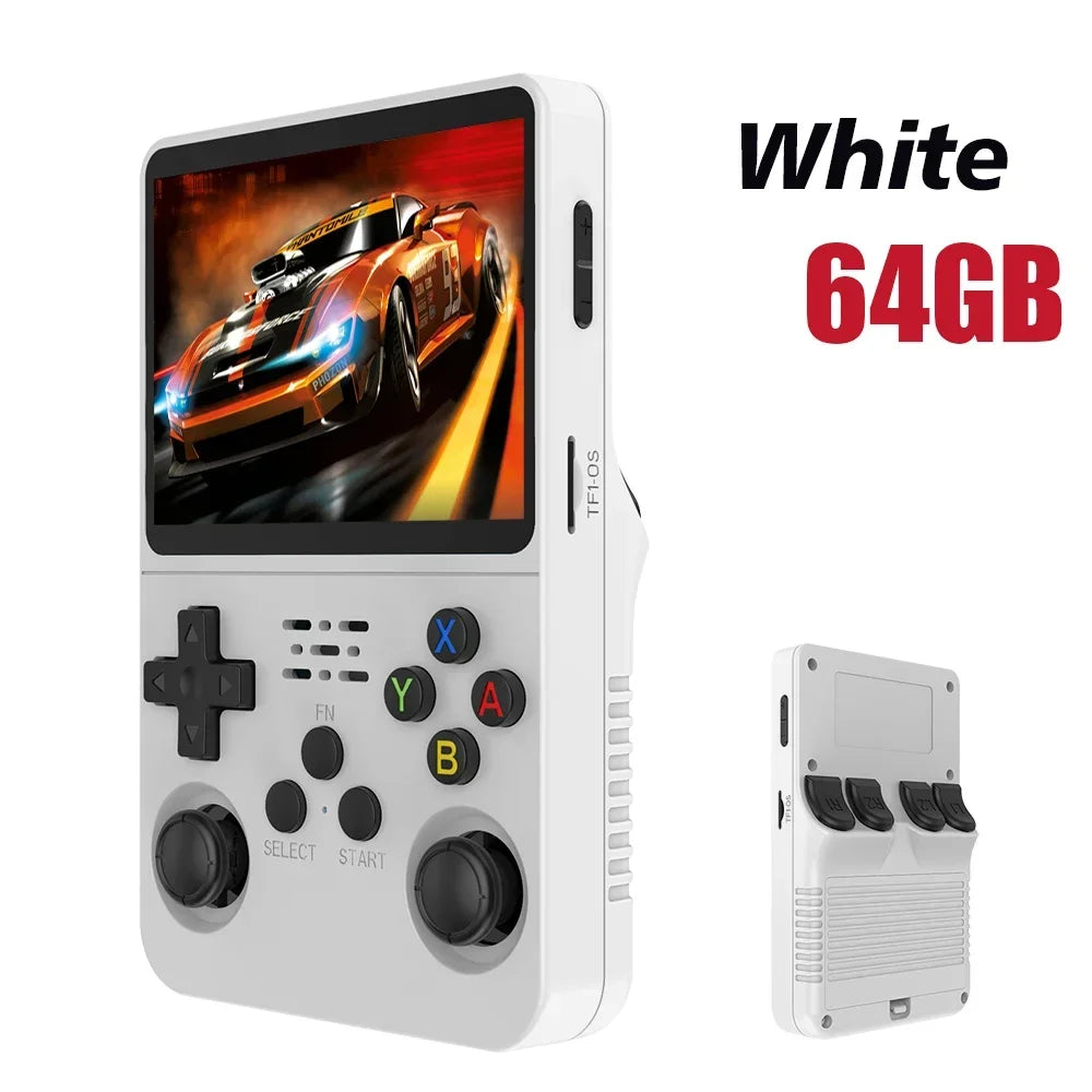 128GB Open-Source Retro Handheld Game Console - 3.5" (8.9 cm) IPS Screen, Linux Pocket Video Player, Orange