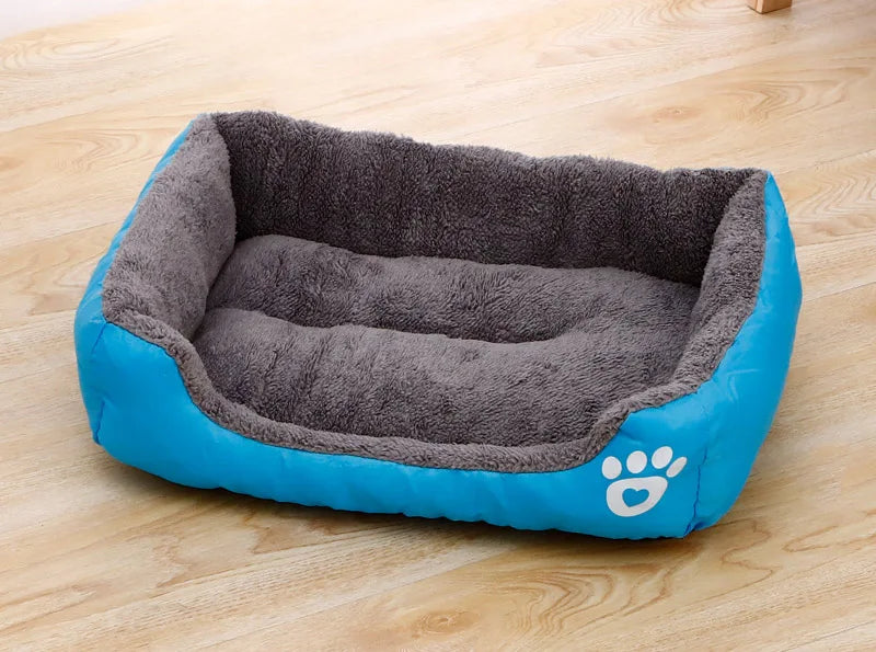 Large Plush Pet House Bed — Deep Sleeping Calming Dog & Cat Cushion for Puppies and Small Breeds (Chihuahua)