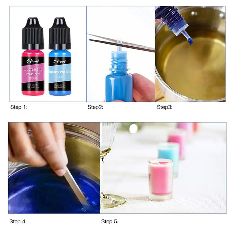 20/24-Color Candle & Soap Dye Set — Liquid Pigments for DIY Candle Making & Soy Wax Colorant
