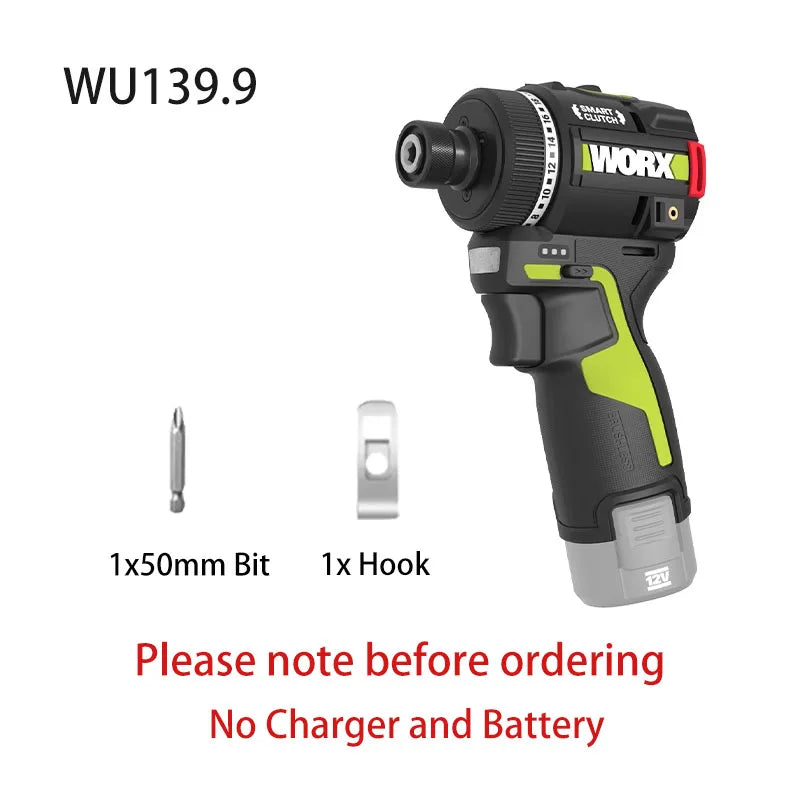 Cordless Brushless Impact Driver Drill, Rechargeable High-Torque Screwdriver with Metal Chuck, DIY Power Tool