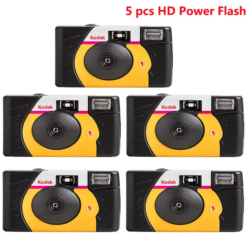 Single-Use Disposable Film Camera — 27/39 Exposures, ISO 800, Built-In Manual Flash