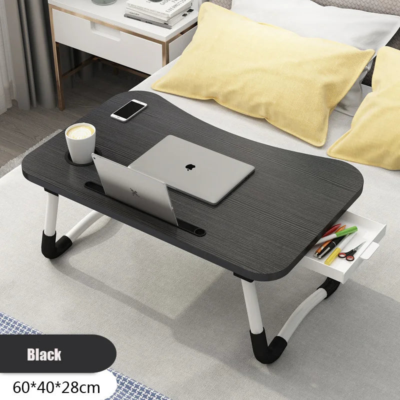 Folding Laptop Desk for Bed & Sofa — Portable Foldable Lap Tray 60 x 40 x 28 cm (23.6 x 15.7 x 11 in) for Study & Reading