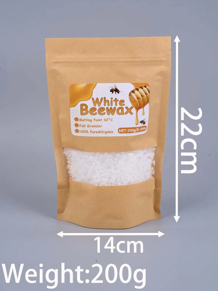 White Beeswax Pellets 1kg (2.2 lb) Odorless Natural Candle Making Wax Granules for DIY Crafts
