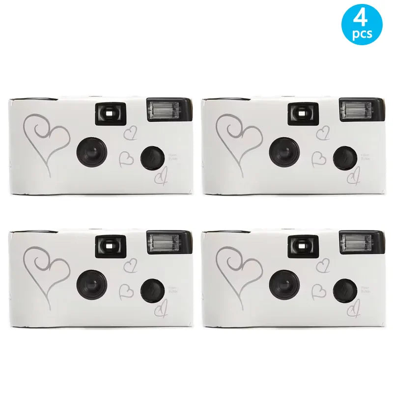 Retro 35mm Disposable Film Camera - 16 or 27 Exposures, Single-Use Party & Kids Gift (1-6 Pack)