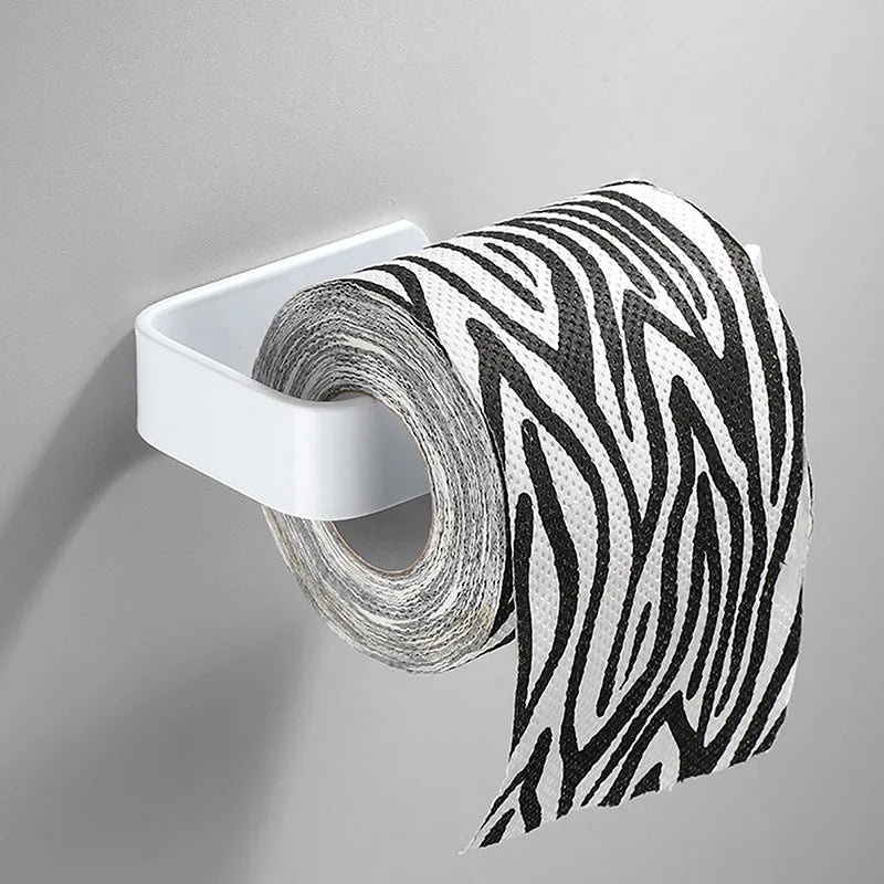 Adhesive Paper Towel & Toilet Roll Holder - Wall-Mount Tissue Dispenser for Kitchen and Bathroom Cabinet Storage