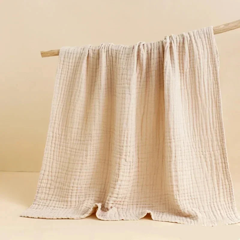 6-Layer Cotton Muslin Baby Swaddle Blanket 105 x 105 cm (41.3 x 41.3 in) - Gauze Bath Towel & Newborn Receiving Blanket