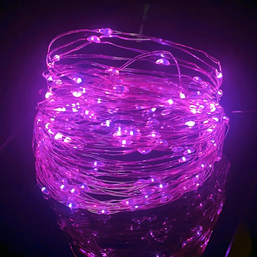 USB Powered Silver Wire Fairy Lights - Waterproof LED String Lights (1–20 m / 3.3–65.6 ft) Warm White Multicolor for Christmas, Wedding & Party